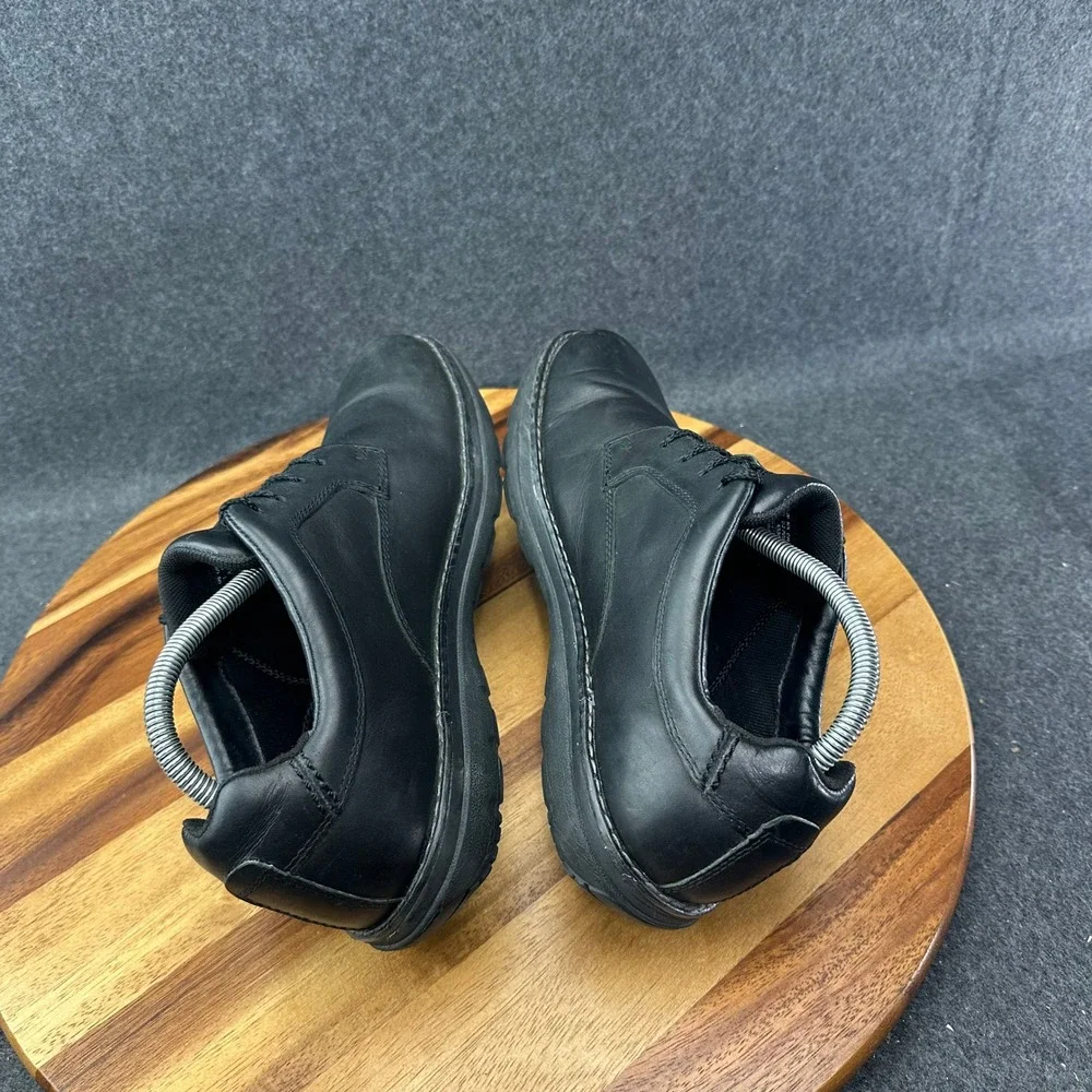 Timberland PRO Mens Sz 9 Black Leather Oxford Work Shoes A191Z